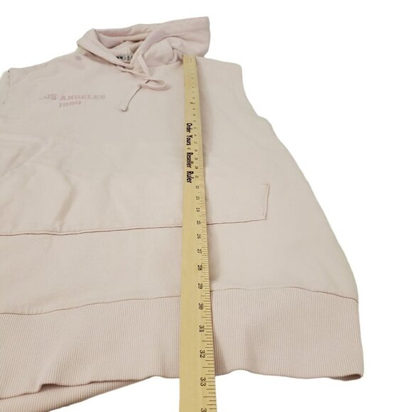 Zara Dress Small Pink Washed Plush Hooded Sleeveless Mini Pockets Bloggers Fave - Picture 10 of 10